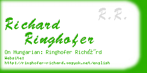 richard ringhofer business card